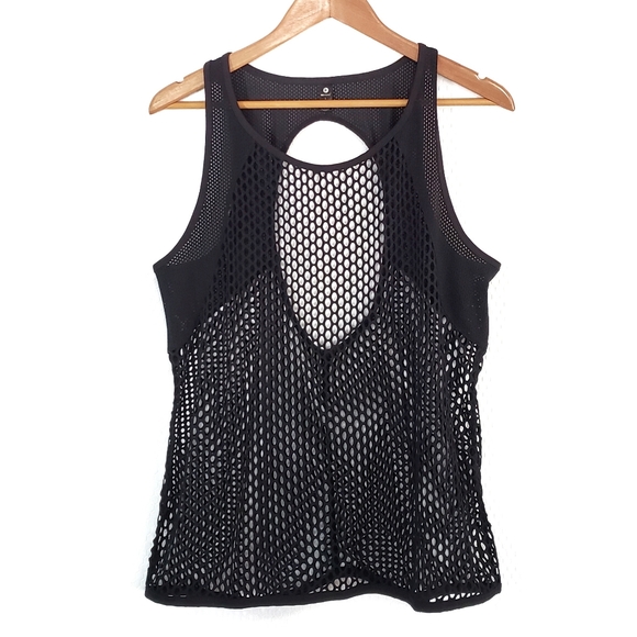 90 Degree By Reflex Tops - 90 Degree by Reflex Mesh Yoga Tank Top Shirt
